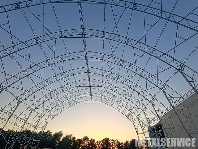 Крытый корт металлоконструкции